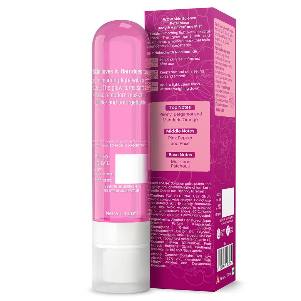 Petal Muse Floral Hair & Body Mist Long-Lasting Peony Freshness