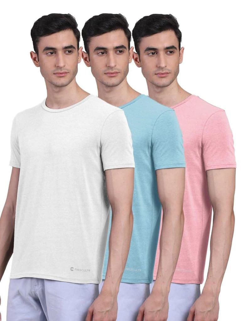 Men's Half Sleeves Bamboo Undershirts (Loungewear & Sleepwear) - Pack of 3 — photo 8