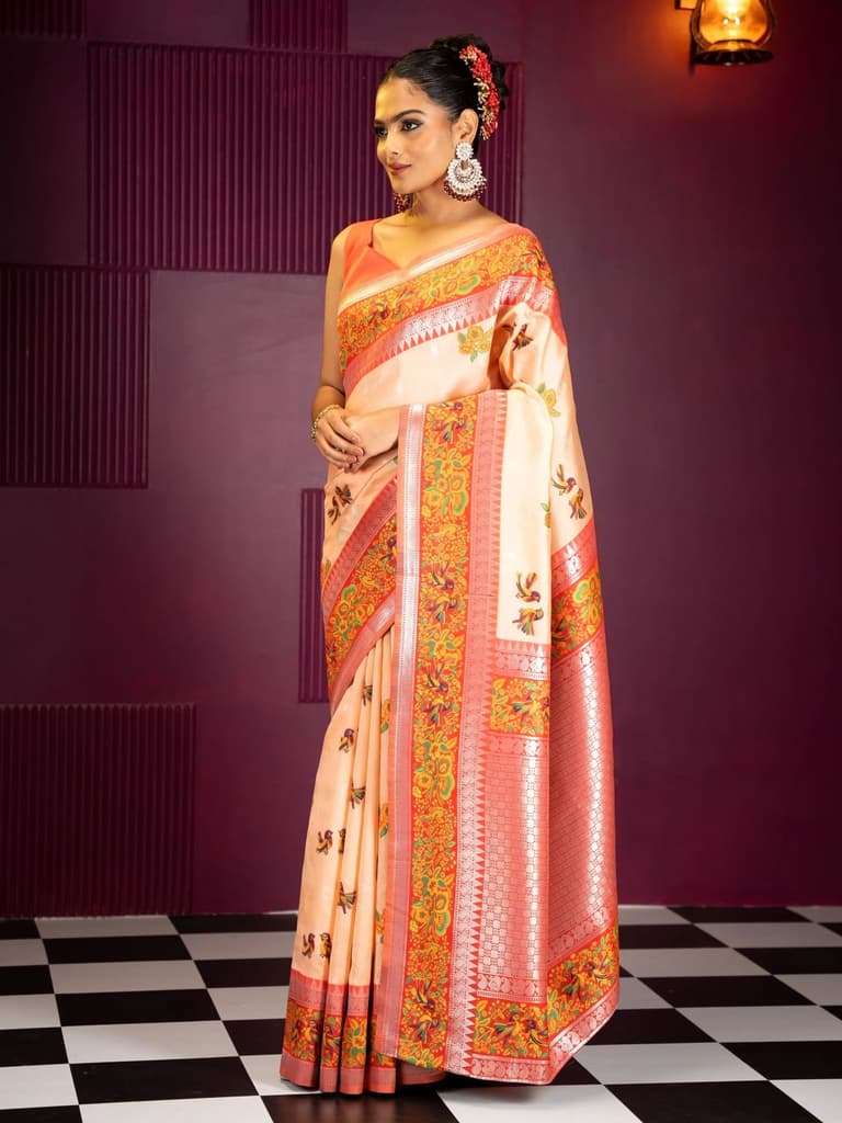 Mimosa Women's Woven Design Banarasi Style Art Silk Saree With Blouse Piece : SA00001992PCFREE — photo 3
