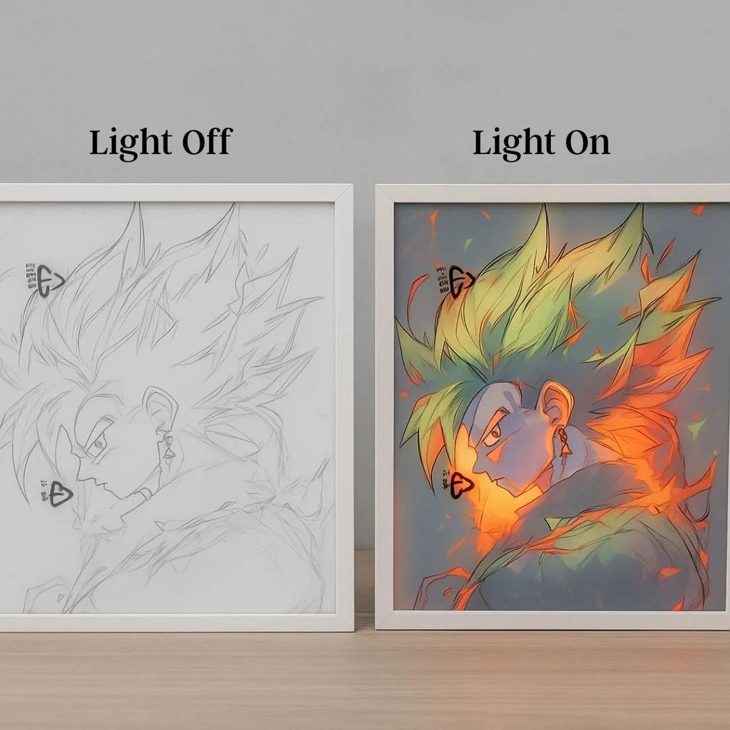 DBZ LED Light Painting | Epic Anime Glow Art — photo 4