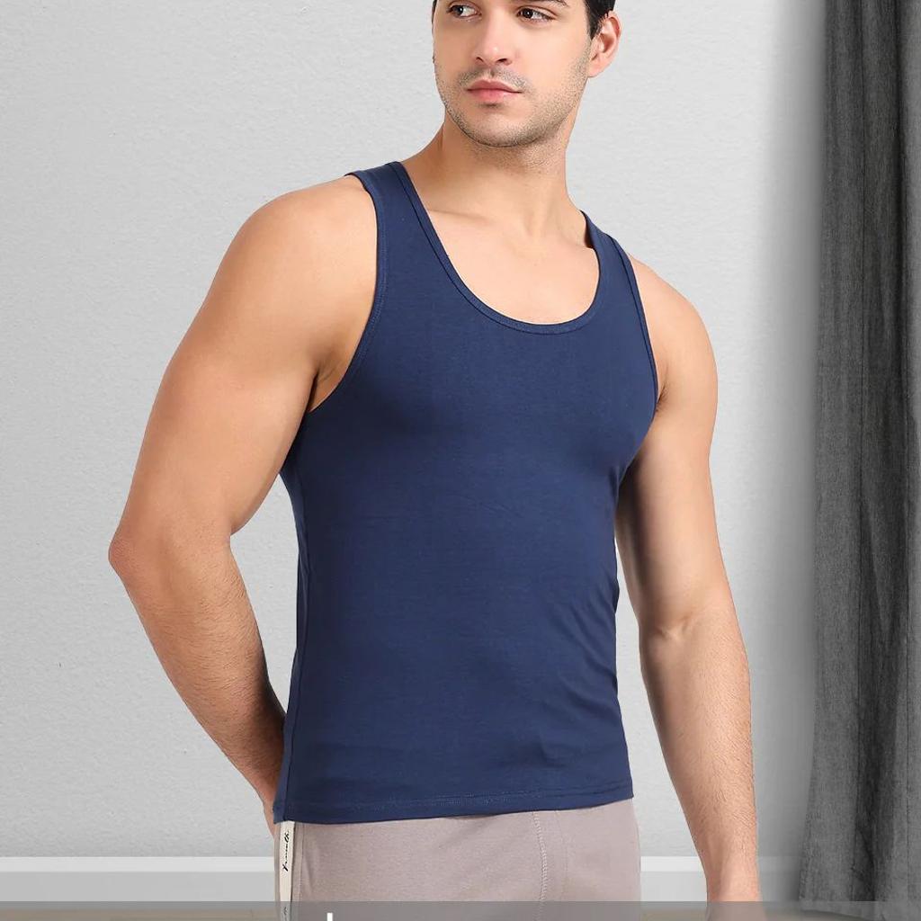 Regular Fit Organic Cotton Comfort Vest for Men-Pack of 1