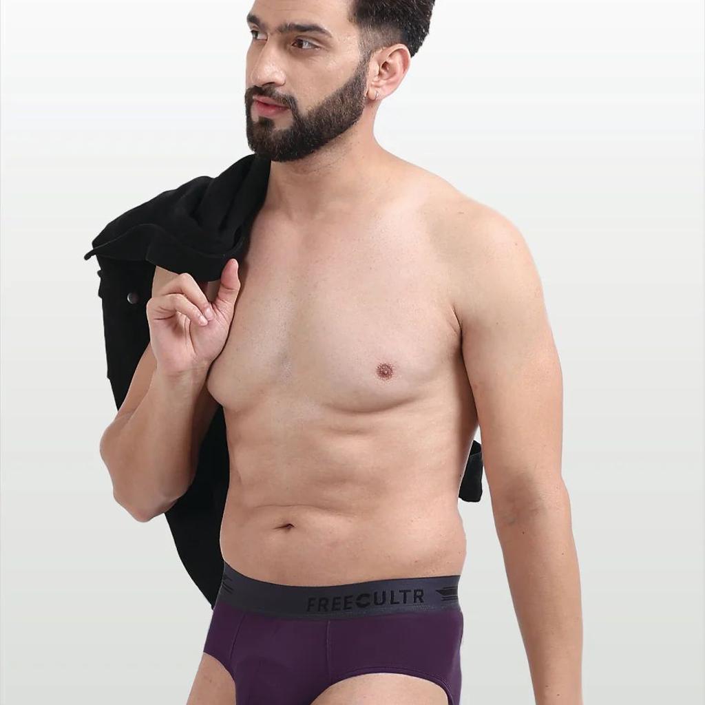 Men's Anti-Bacterial Micro Modal Brief in Contrast Waistband (Pack of 1)