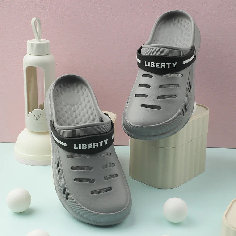 A-HA Casual Grey Clogs For Men BEACHRIDEM By Liberty — photo 2