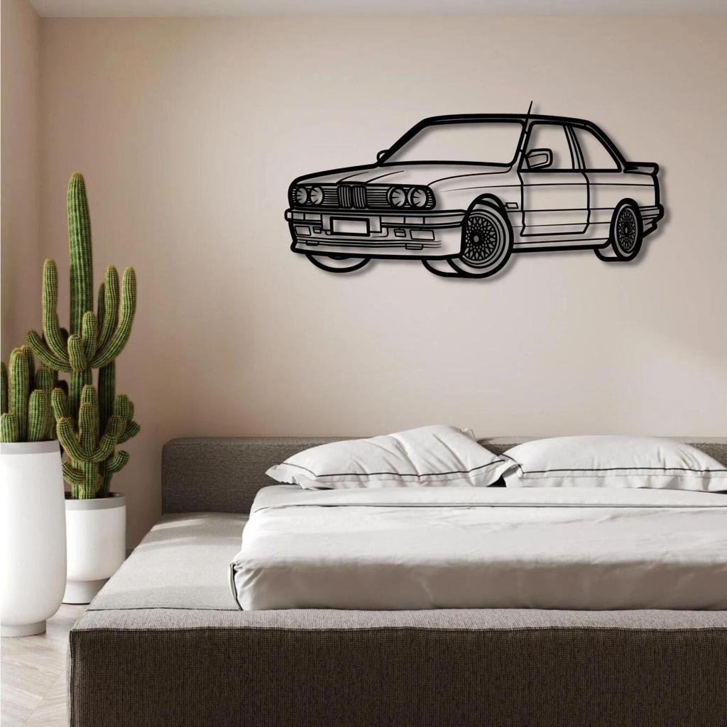 BMW E30 323I PERSPECTIVE METAL WALL ART — photo 3
