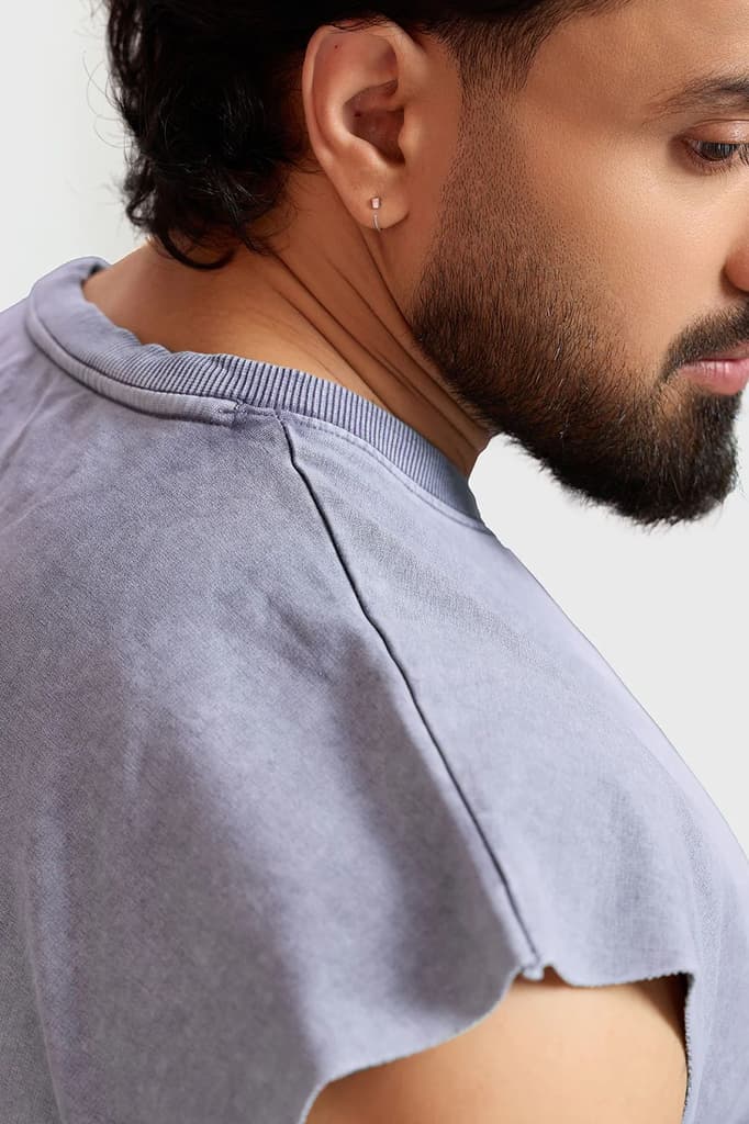 Restricted Washed Capsleeve Tank Light Grey — photo 4