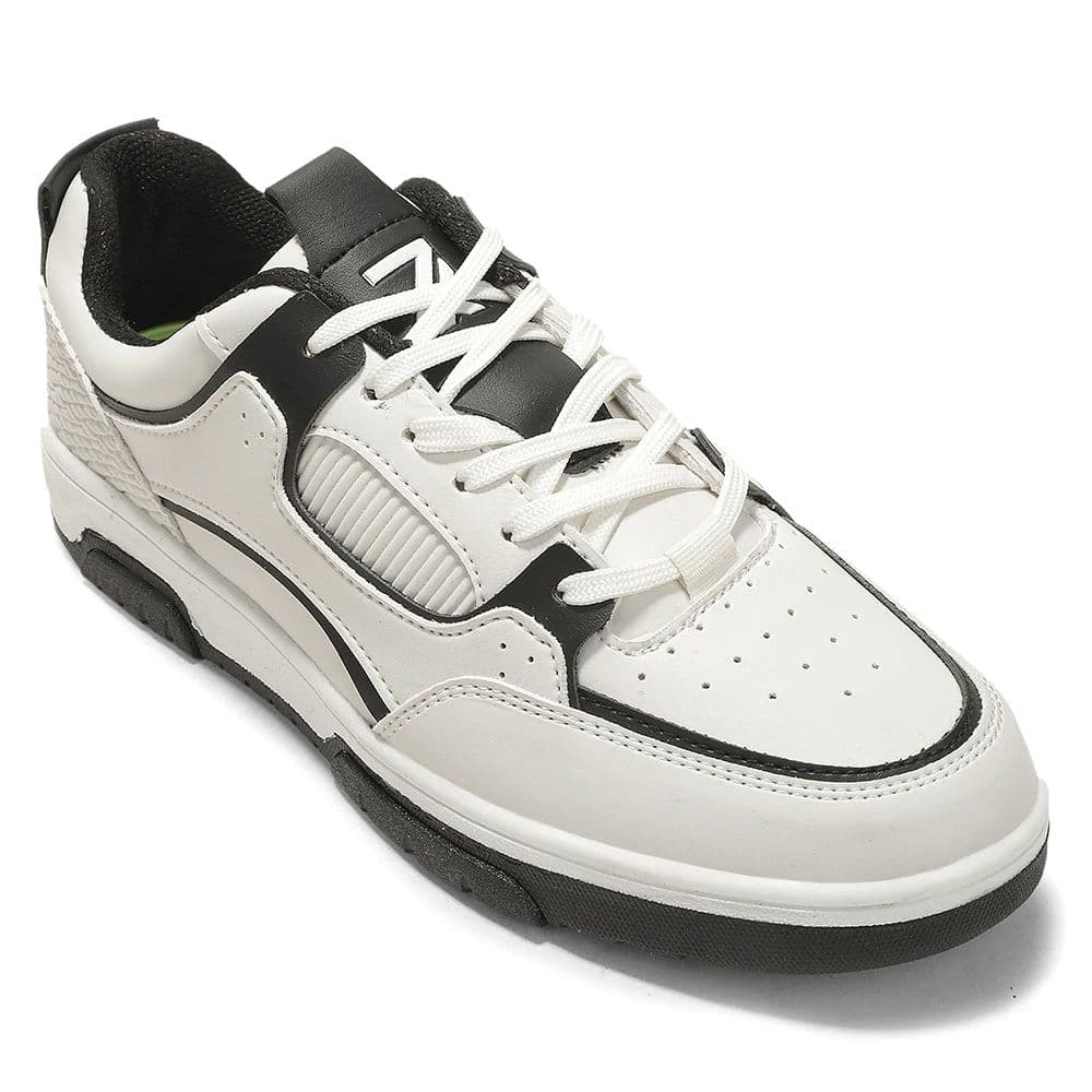 LEAP7X White Casual Lacing Sneakers for Men JETSTEP-E by Liberty