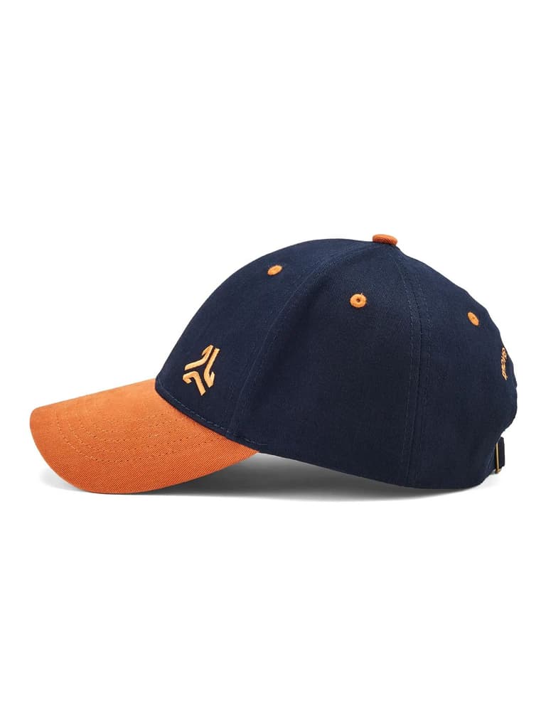 Dual Color Cotton Navy Unisex Cap — Navy / FS