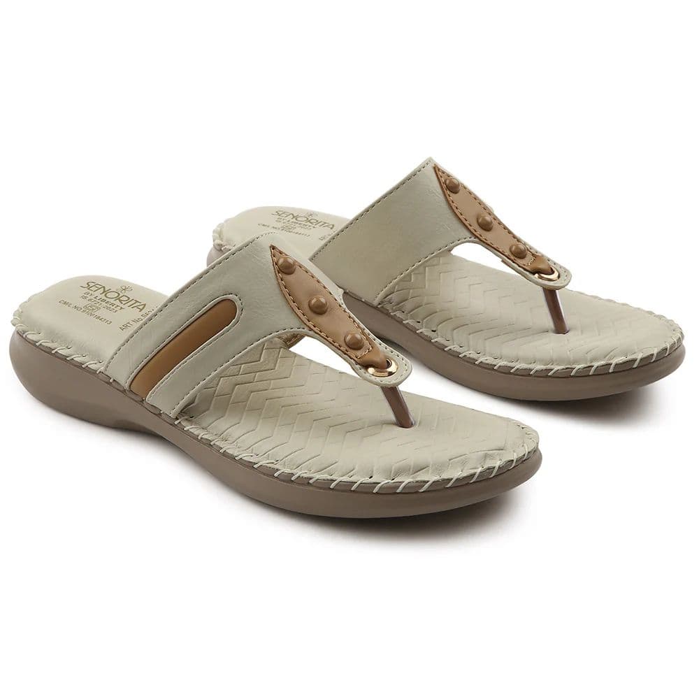 Senorita Cream Casual Slipper For Women S624-02 By Liberty — photo 5