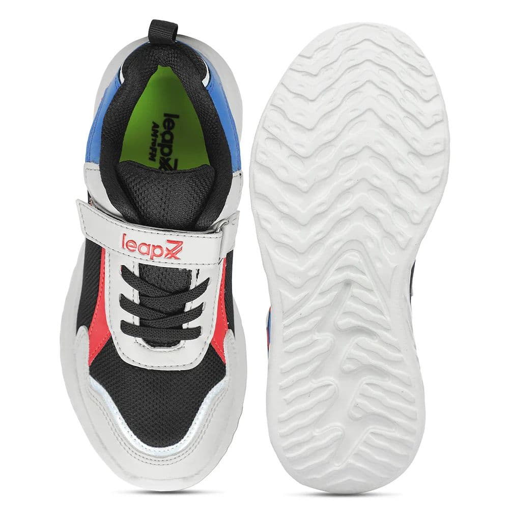 LEAP7X Black Sports Non Lacing Walking Shoes for Kids HINKS-15E by Liberty — photo 5