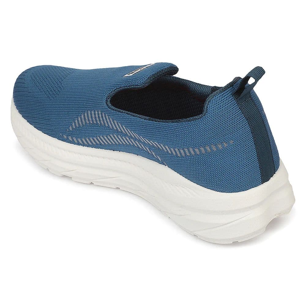 Force 10 RUNSTEP-E Teal Blue Sports Non Lacing Walking Shoes For Men By Liberty — photo 5