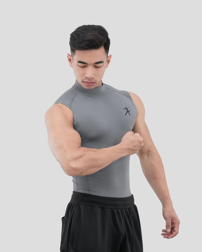 Hustle High Neck Compression Tank