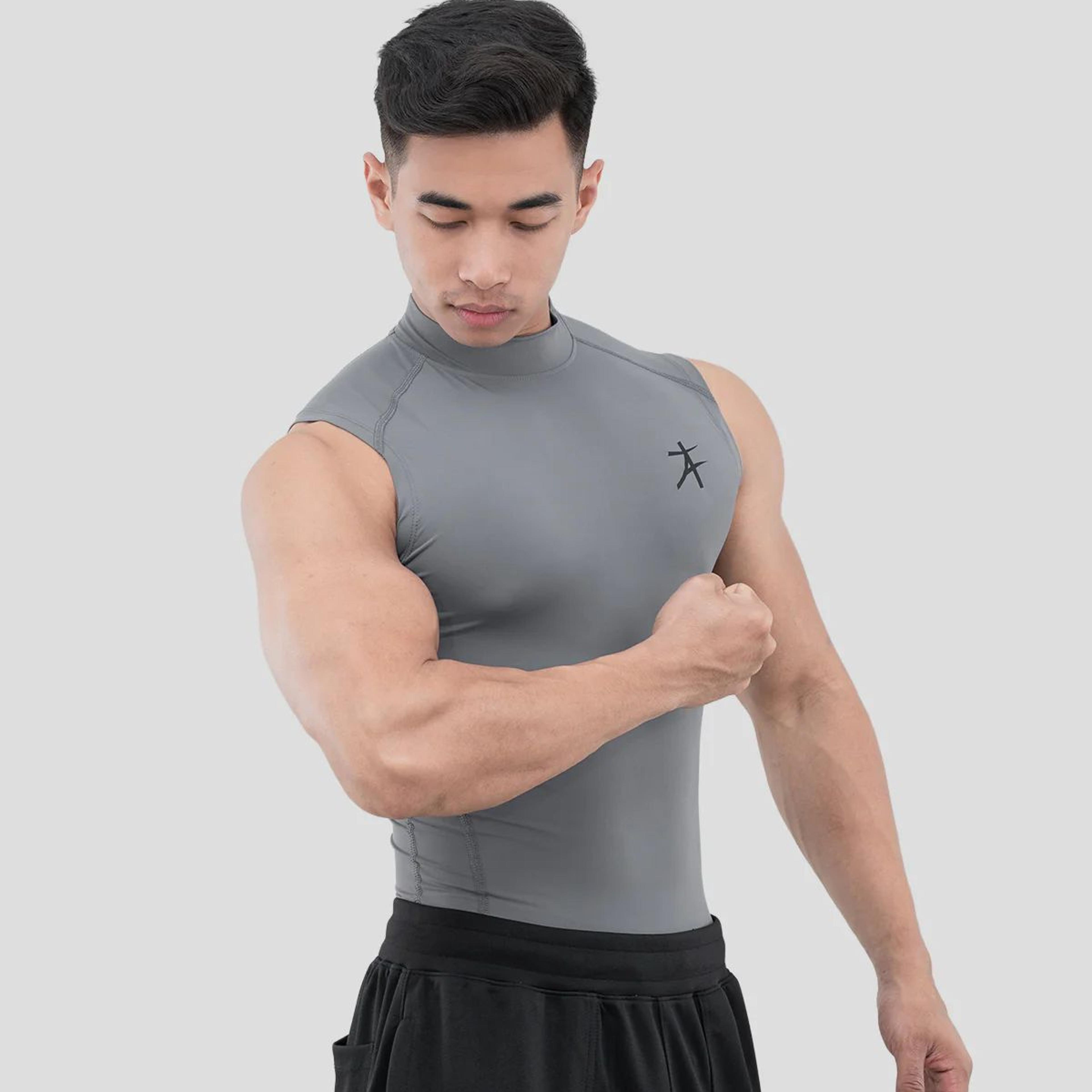 Hustle High Neck Compression Tank