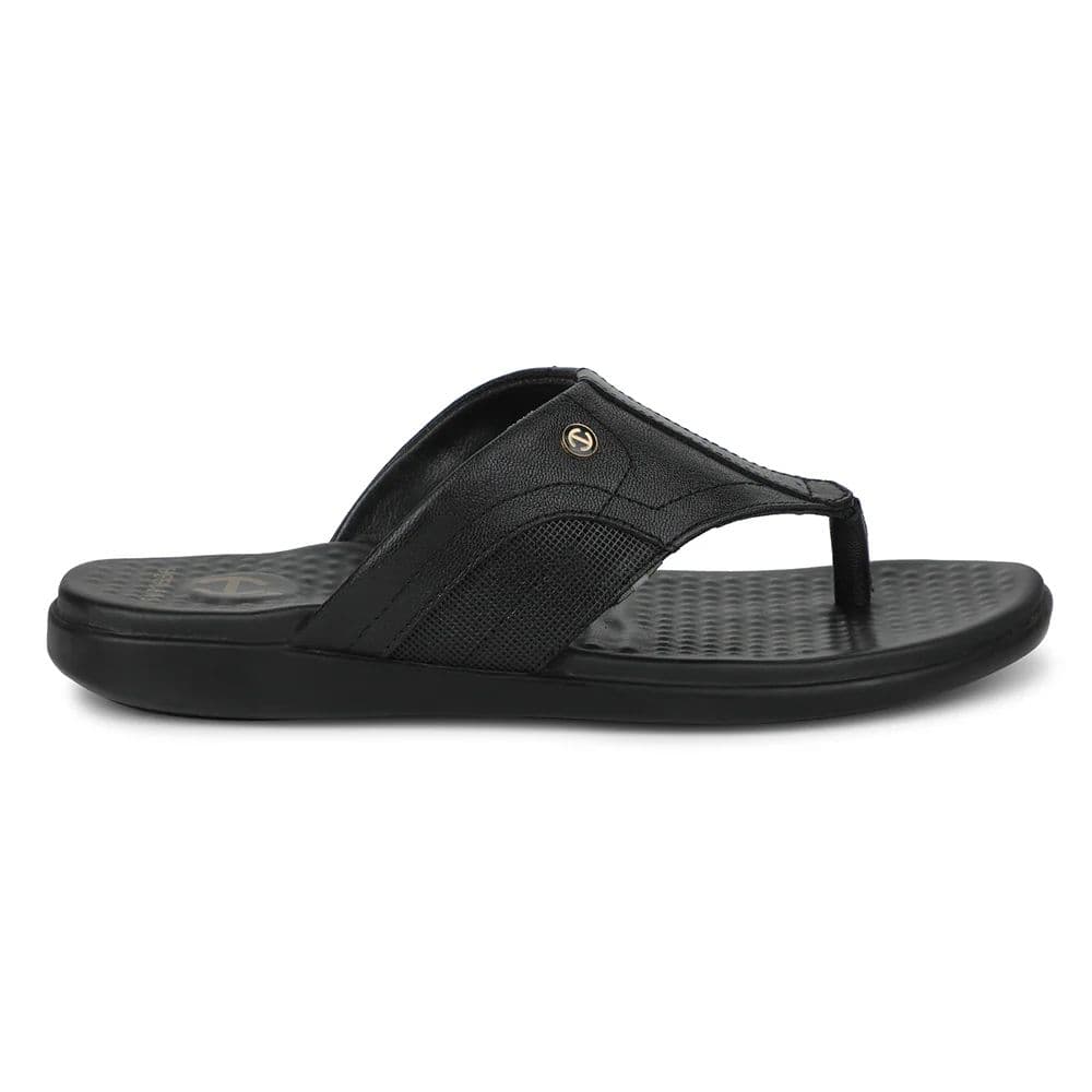 Healers Black Casual Slipper For Men RELIEF-1 By Liberty — photo 2
