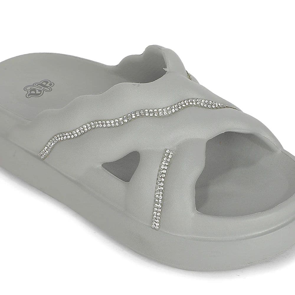A-HA RESTWALK Light Grey casual slides for women by Liberty — photo 5