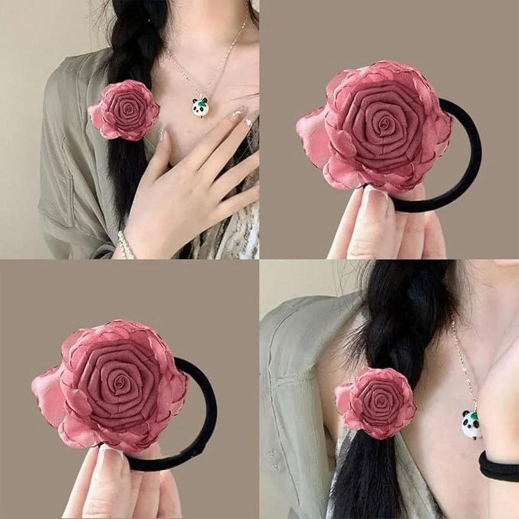 Fabric Rose Hair Tie For Women — photo 4
