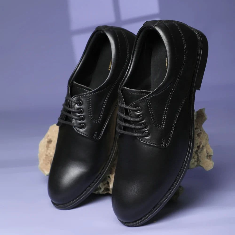Fortune Black Formal Lacing Derby Shoes For Men MAJESTIC-1 By Liberty — photo 4