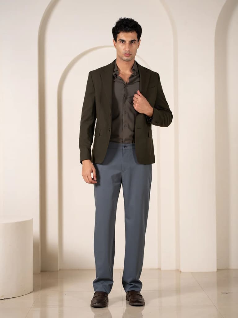 FreeFlow Grey 247 Relaxed Fit Smart Formal Trousers — photo 2