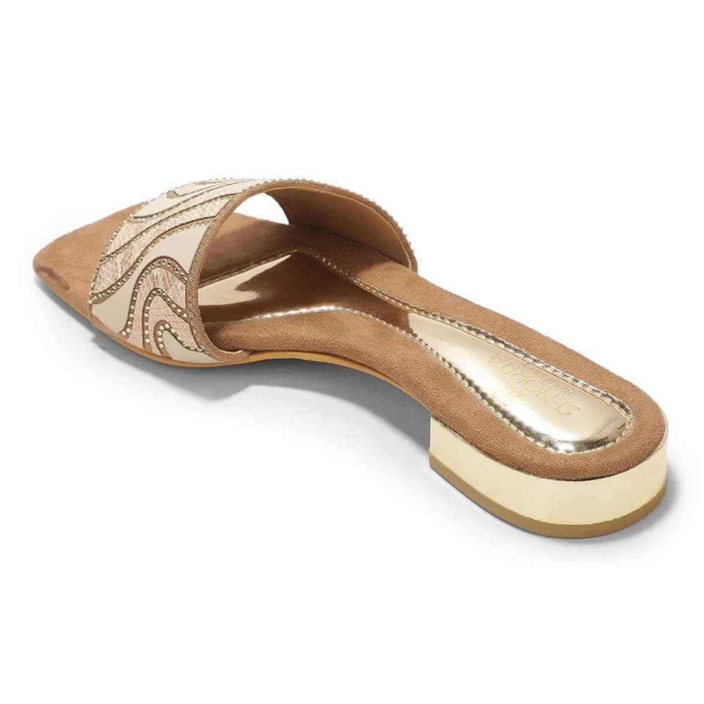 Senorita STY-153E Beige Casual Slip on Slippers for Women By Liberty — photo 4