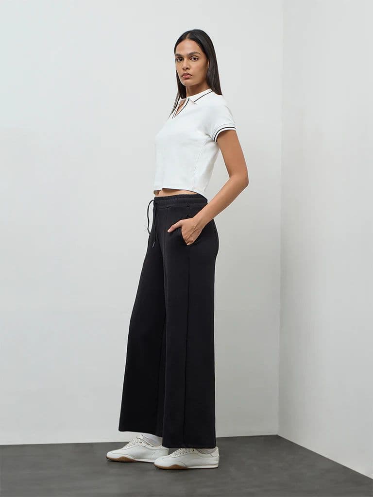 Nuoflexx Off-White Ribbed Cotton-Blend T-Shirt — photo 2