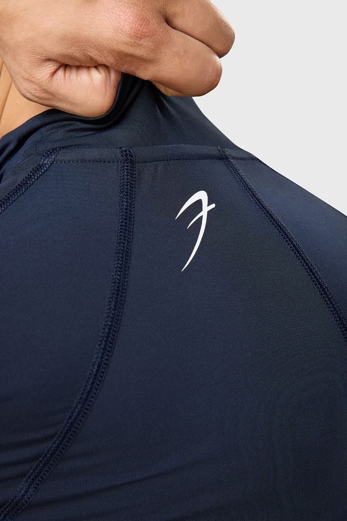 High Neck Compression Full Sleeves T-shirt Navy — photo 5