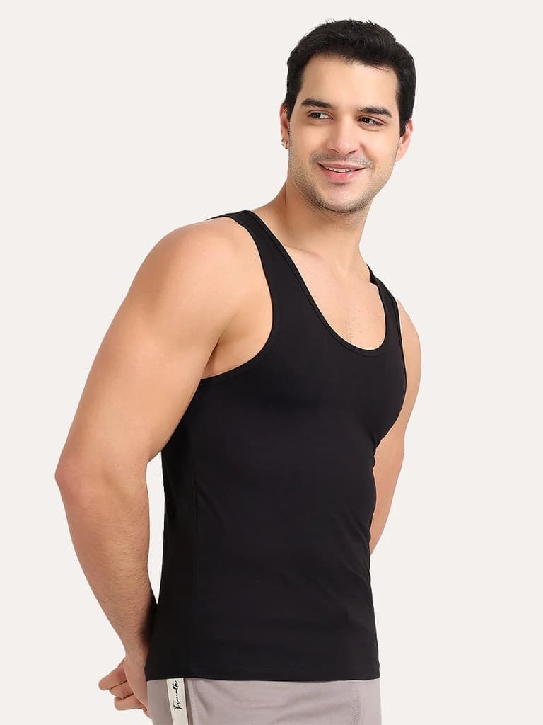 Regular Fit Organic Cotton Comfort Vest for Men-Pack of 1 — photo 9