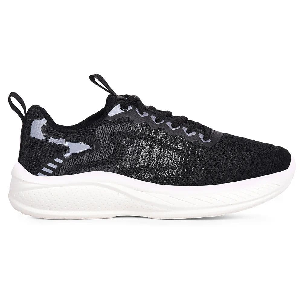 Leap7x Black Sports Lacing Running Shoes For Men DREPON-1E By Liberty — photo 2