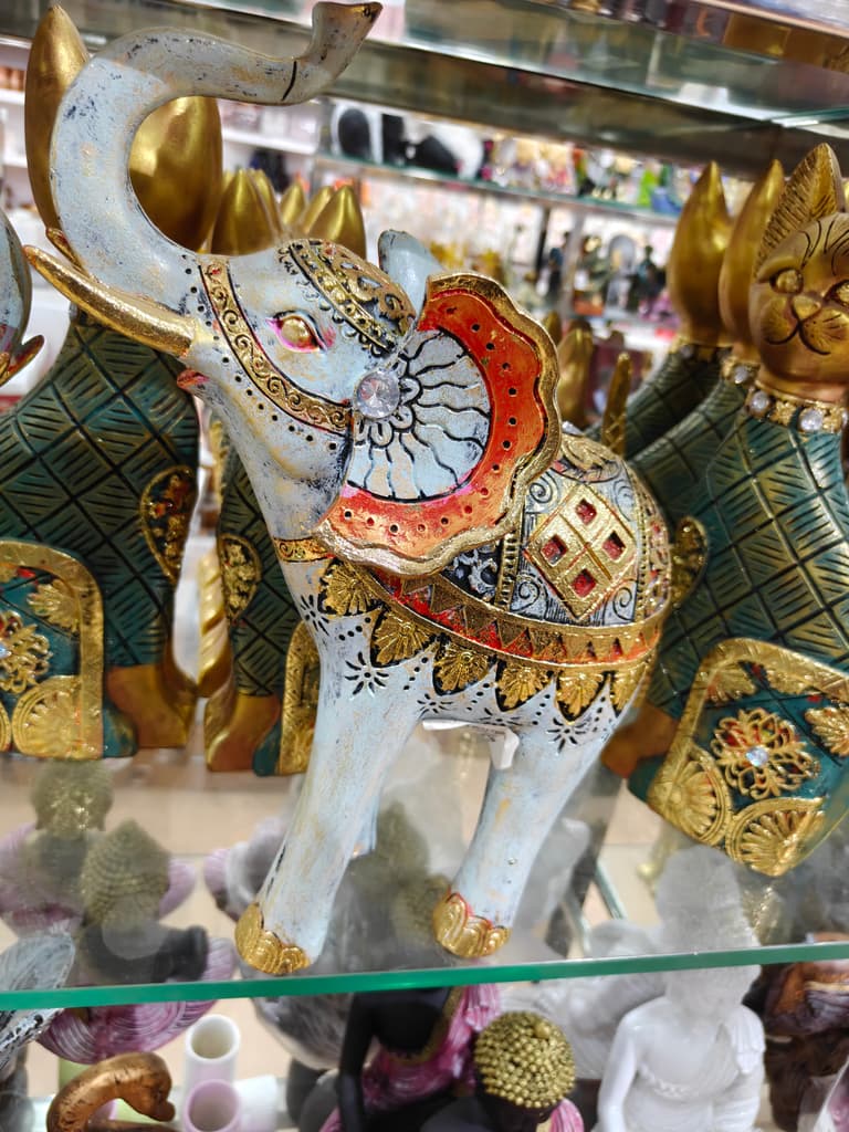 Gold Elephant Statue | Decorative | Gold | Brown