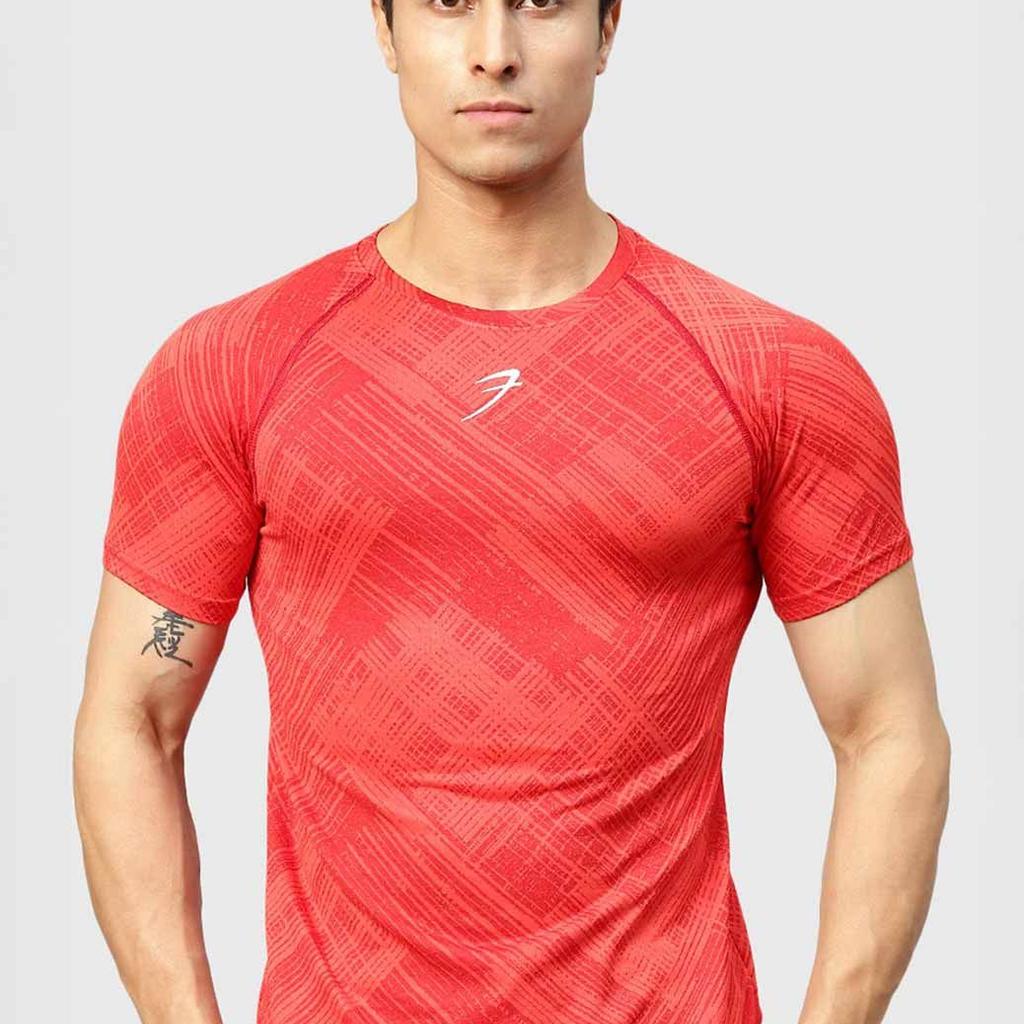 Ozone Jacquard T-shirt Red