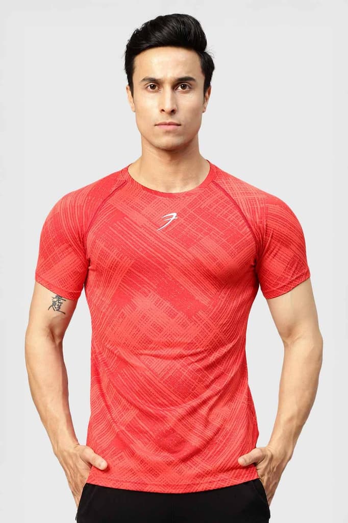 Ozone Jacquard T-shirt Red