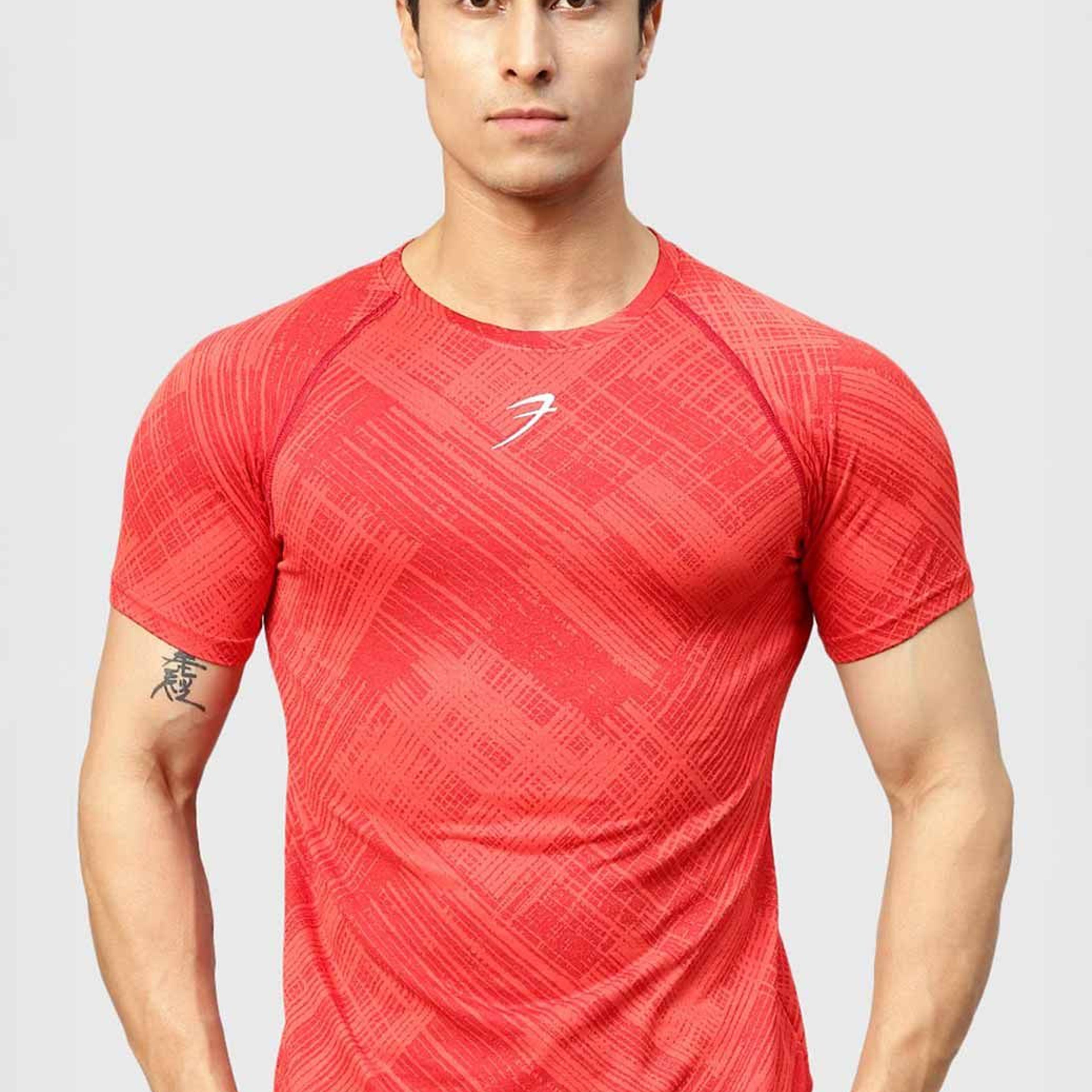 Ozone Jacquard T-shirt Red