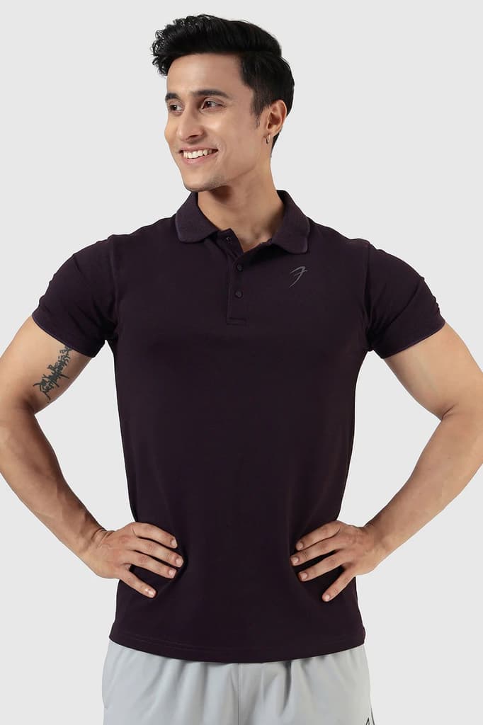 Aura Polo T-shirt Plum — photo 5