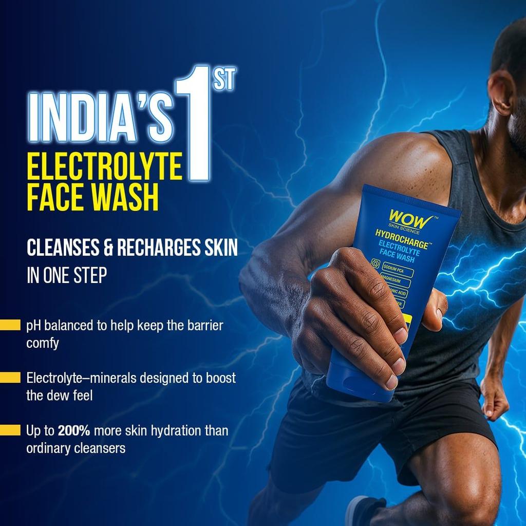 HydroCharge Electrolyte Face Wash Intense Hydration Cleanser