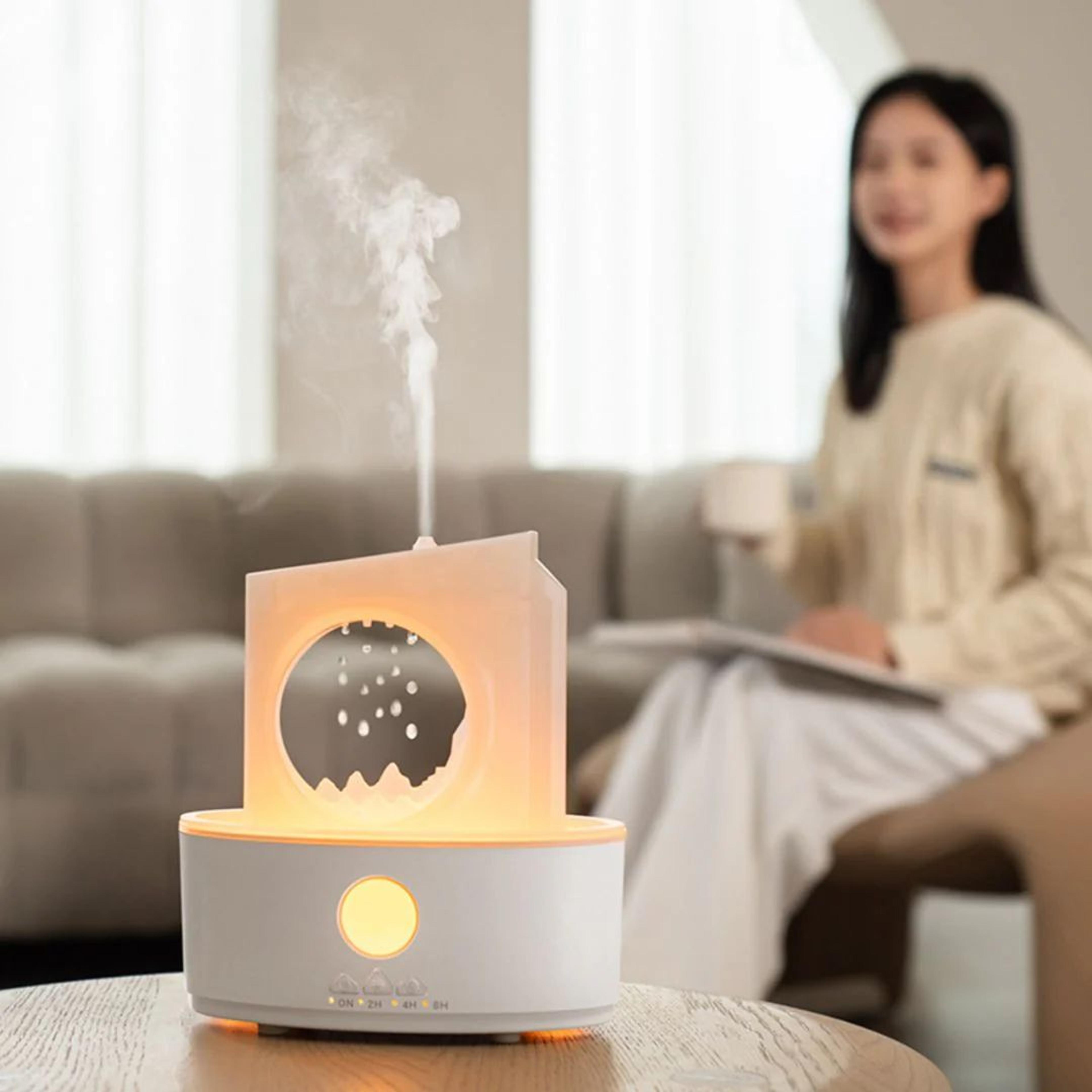 Raindrop Aroma Diffuser – Ultrasonic Humidifier with Fragrance and Light