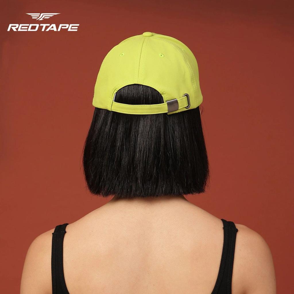 Unisex Neon Green Solid Polyester Baseball Cap with Adjustable Strap — photo 6