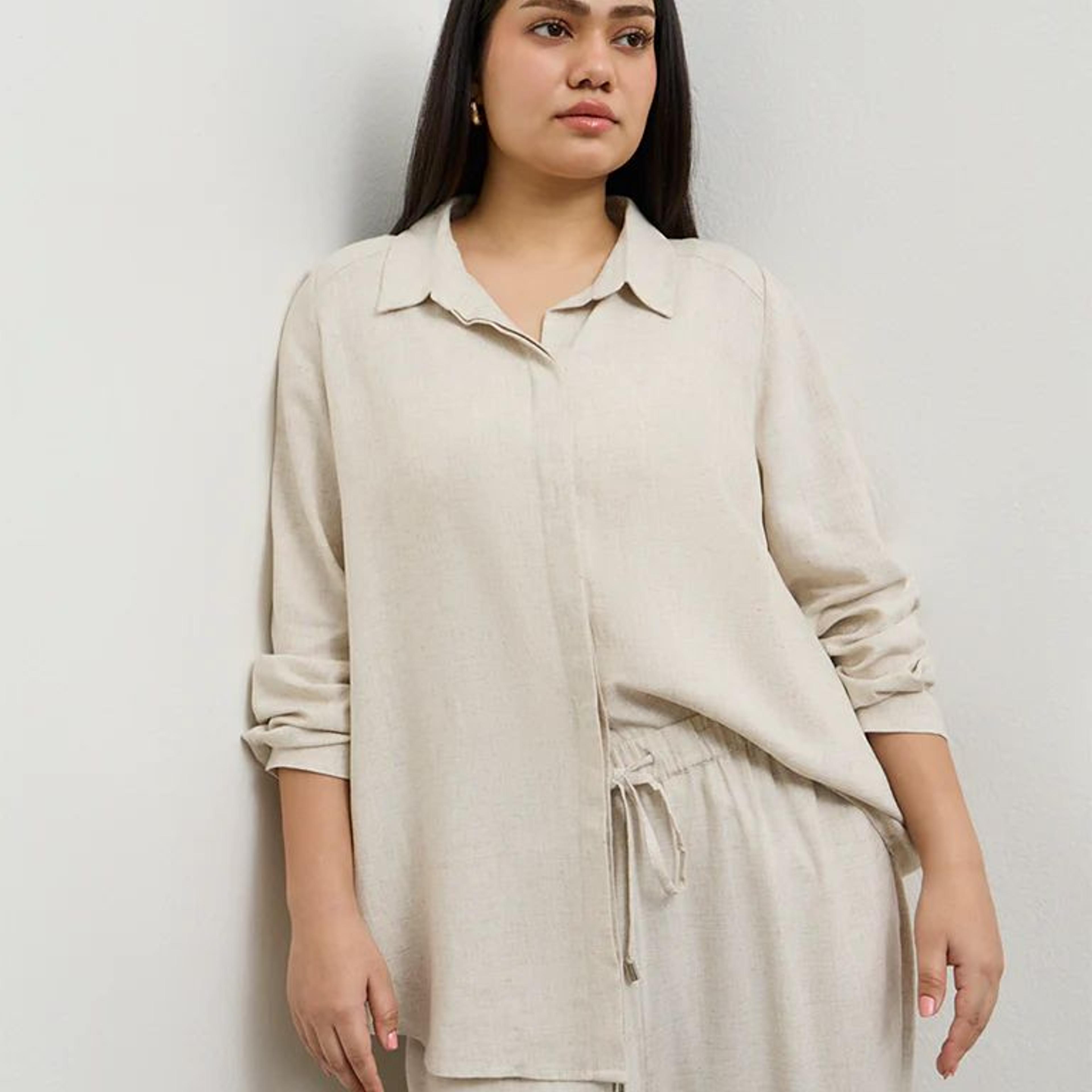 Gia Off-White Cotton Shirt