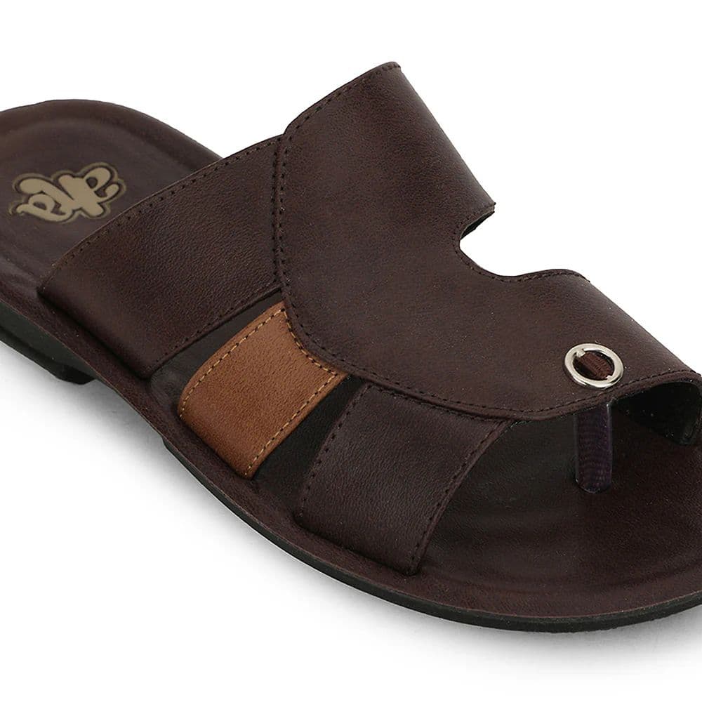 A-HA Brown Casual Flat Sandal For Men MPU-58 By Liberty — photo 4