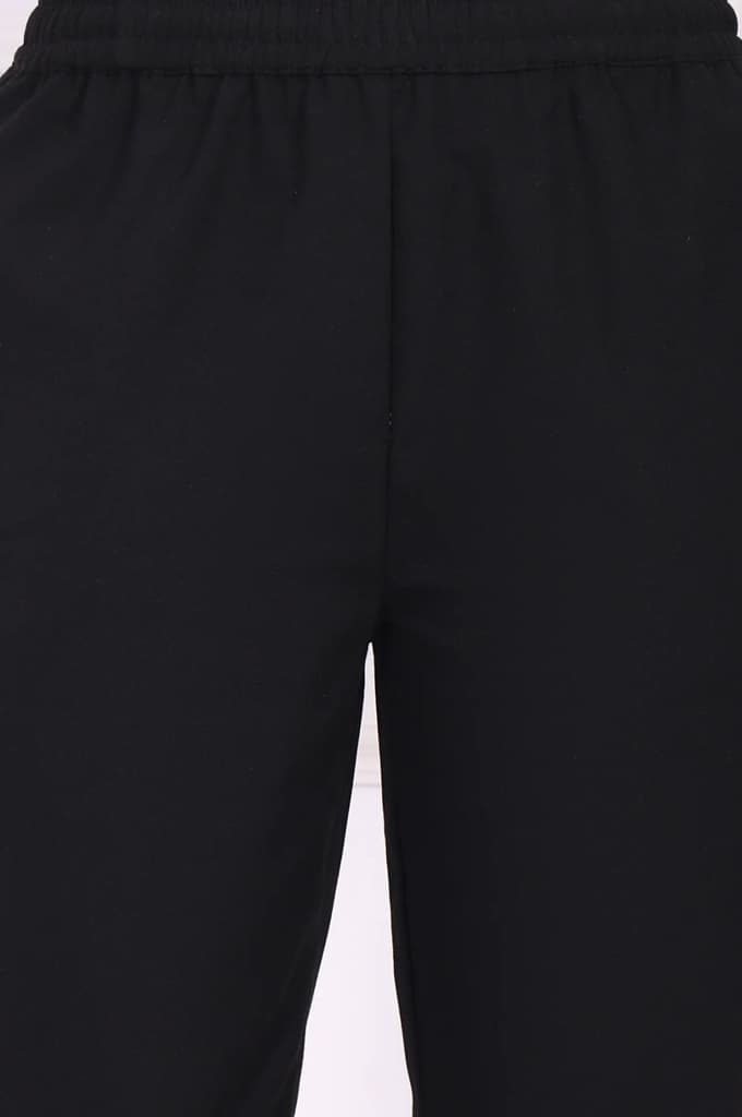 Black Ethnic Motifs Printed Straight Kurta, Pants and Shawl Set — photo 8