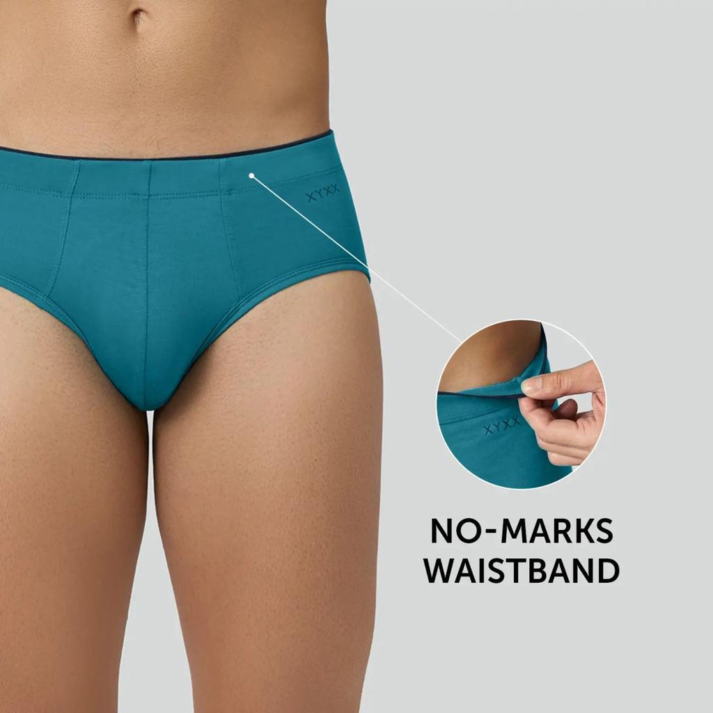 Super Combed Cotton-Modal Briefs - Ocean Blue — photo 5