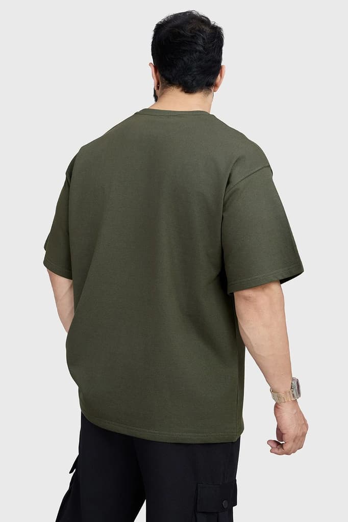 Edge Oversized T-shirt Olive — photo 7