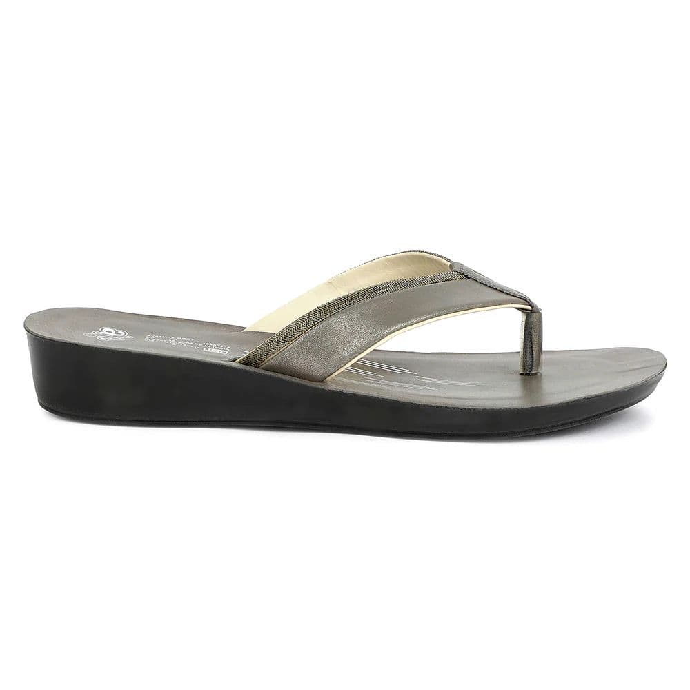 A-HA Grey Casual Slip on Slippers for Women AVNI-12 by Liberty — photo 2