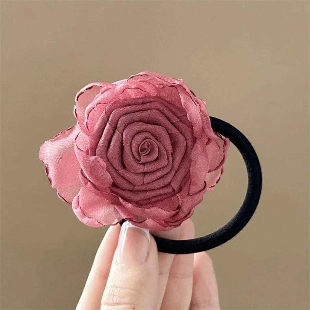 Fabric Rose Hair Tie For Women — photo 5