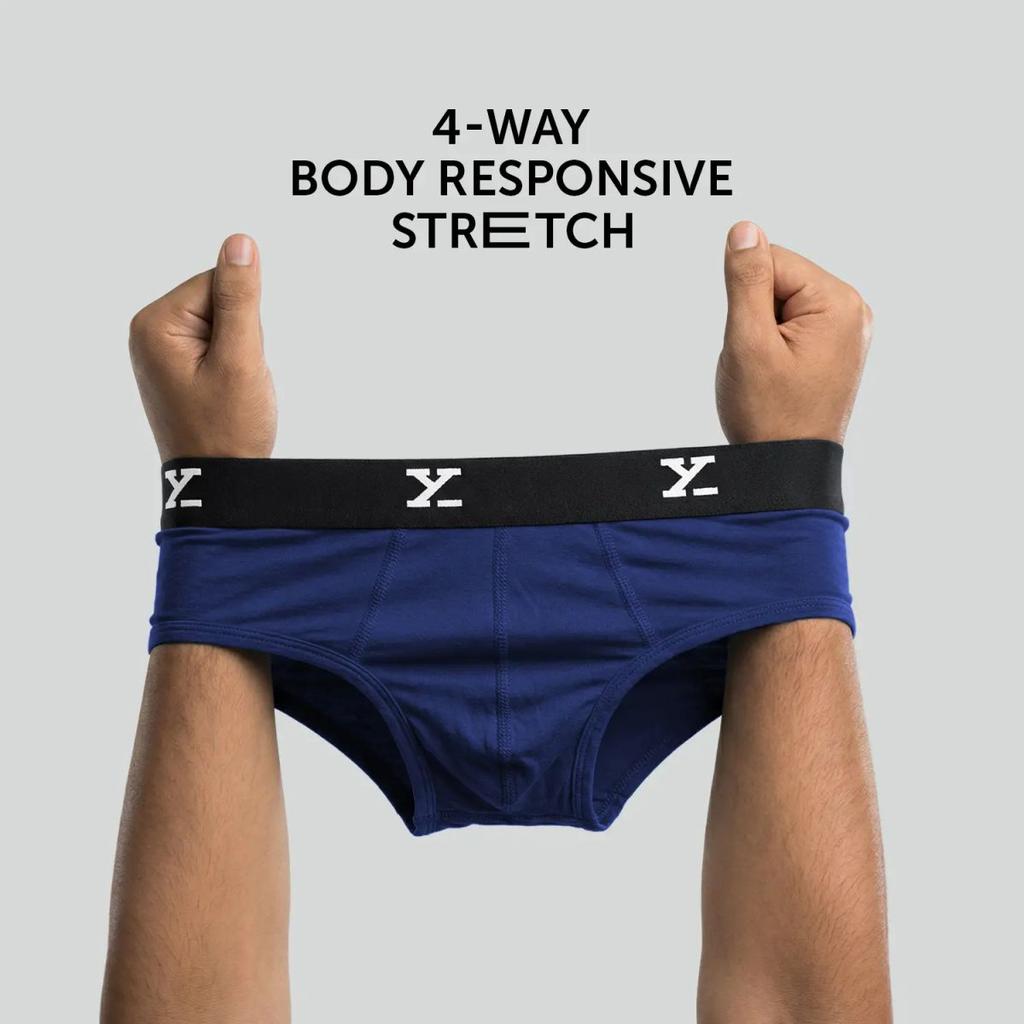 Super Combed Cotton-Modal Briefs - Imperial Blue — photo 4