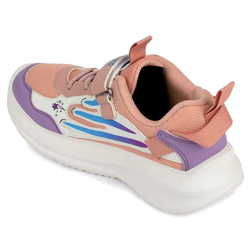Leap7x Peach Sports Non Lacing Walking Shoes For Kids RYAN-1V By Liberty — photo 5