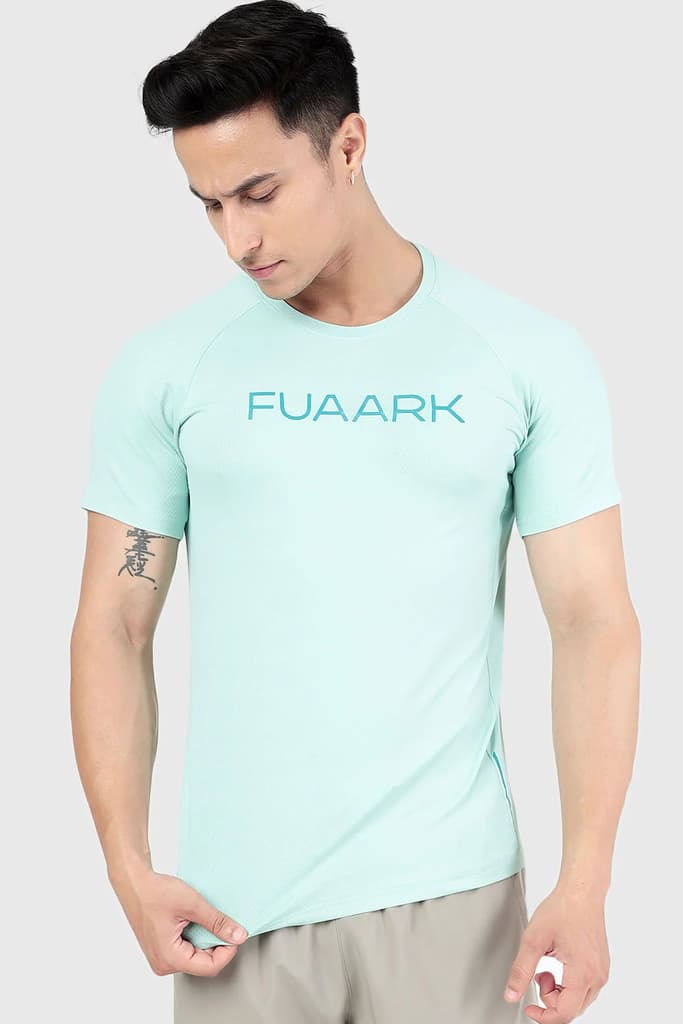 Aura Textured T-shirt Sea Green — photo 4