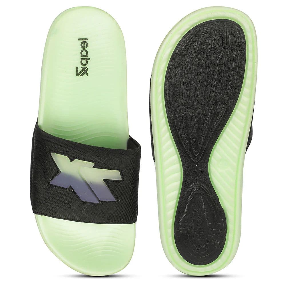Leap7X NITWALK-L2 Women's Black Casual Slip-on Slippers - Nitro Sole with Colorblock Design — photo 4