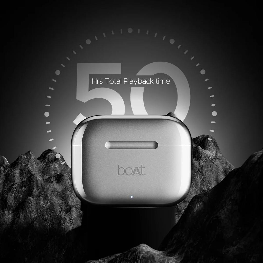 boAt Airdopes 161 (Metallic) | Wireless Earbuds with Massive Playback of upto 50 Hours, IPX4 Water & Sweat Resistance, IWP Technology, Type C Interface — photo 4