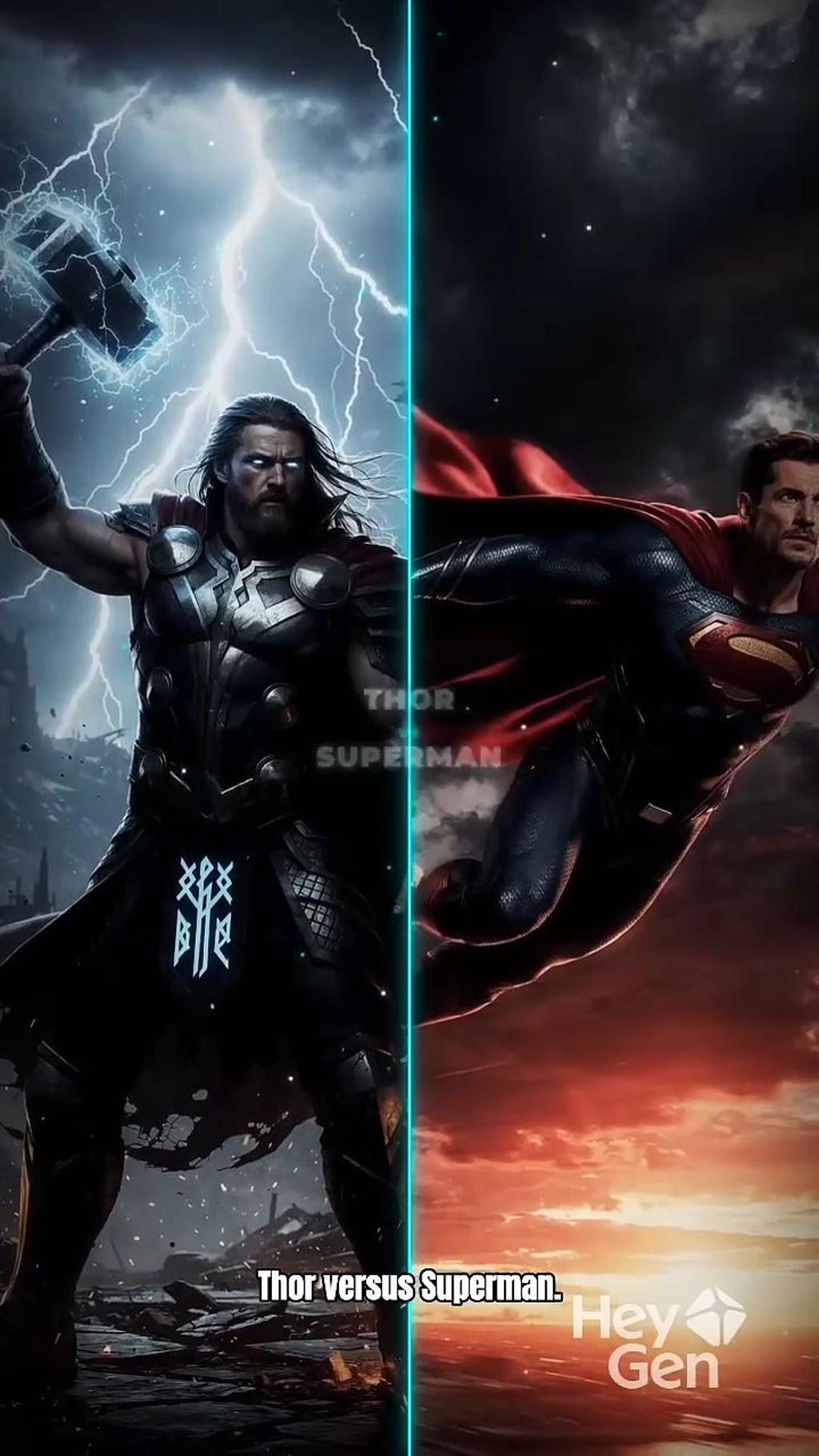 THOR VS SUPERMAN ENDING THIS DEBATE UNDER A MINUTE