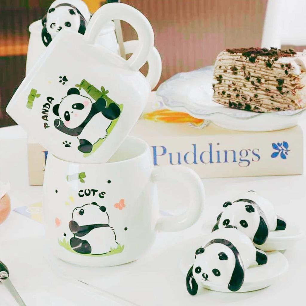 Beary Morning - Panda Mug with Lid and Spoon — photo 2