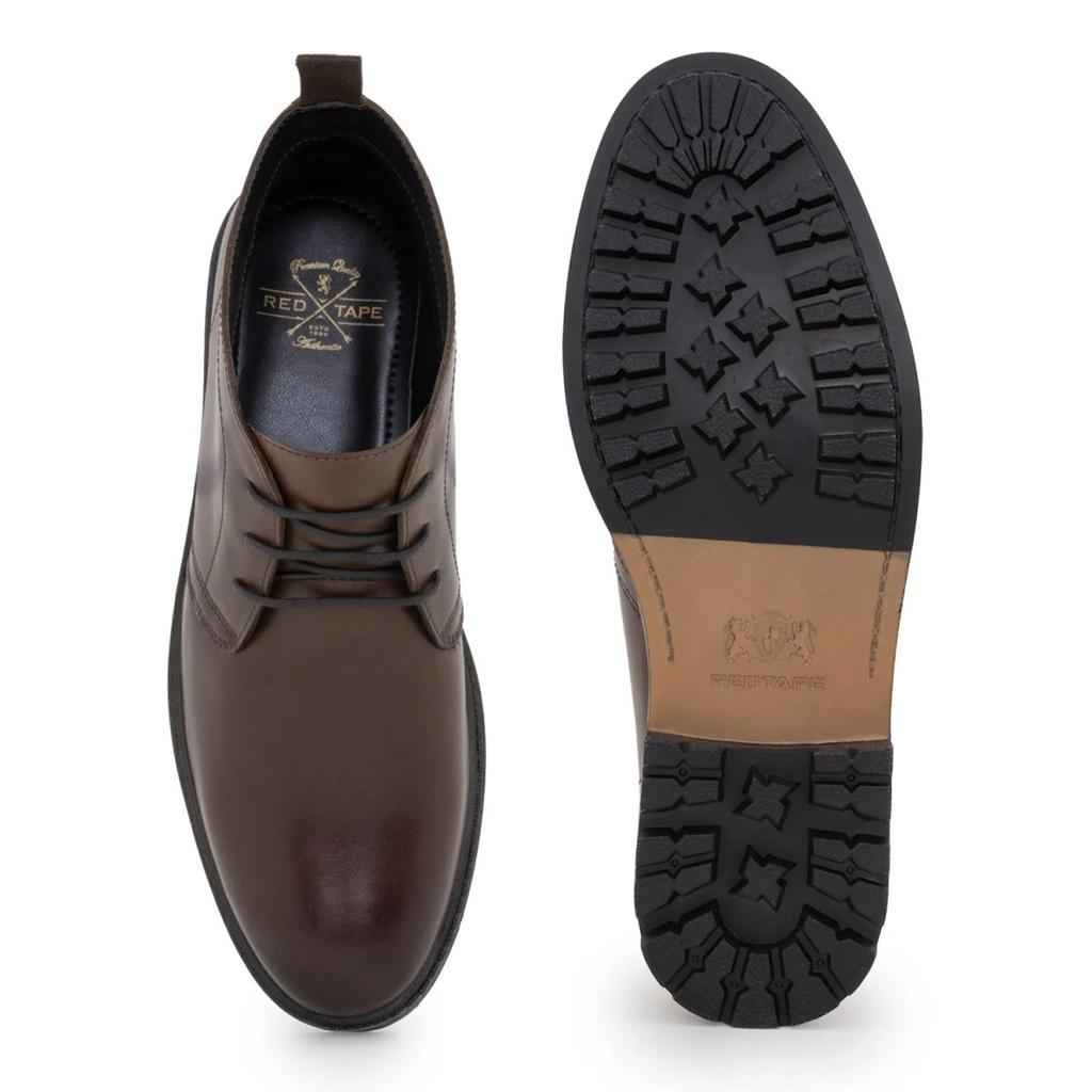 Mens Boots in Teak | Leather Chukka Boots — photo 5