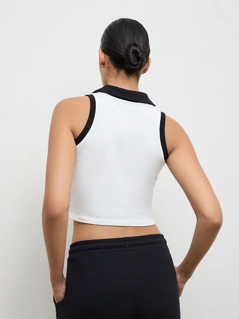 Nuoflexx White Cotton-Blend Top — photo 4